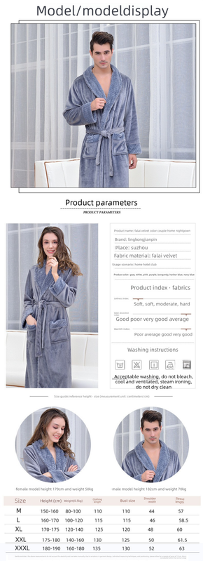 Elosung Plush Flannel Robe with Shawl Collar – image 5