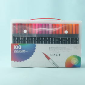 Elosung 100-Colour Dual-Tip Watercolour Markers – image 1