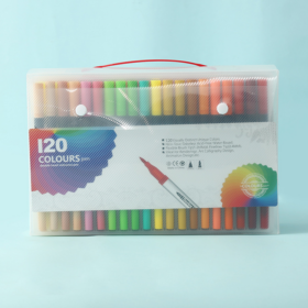 Elosung 120-Colour Dual-Tip Marker Set – image 1