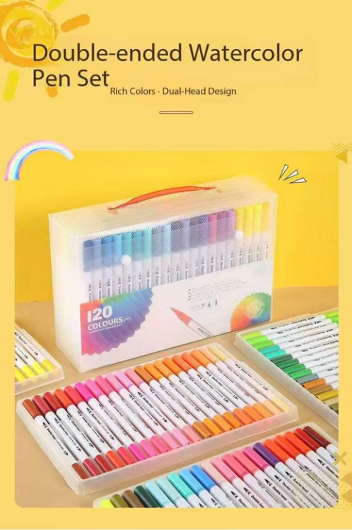 Elosung 120-Colour Dual-Tip Marker Set – image 2
