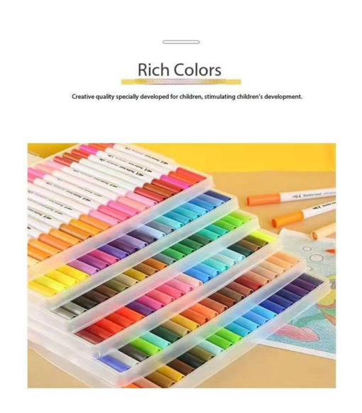 Elosung 100 Colour Dual Tip Watercolour Marker Set – image 5