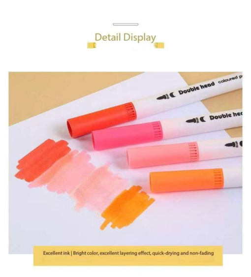 Elosung 100 Colour Dual Tip Watercolour Marker Set – image 7