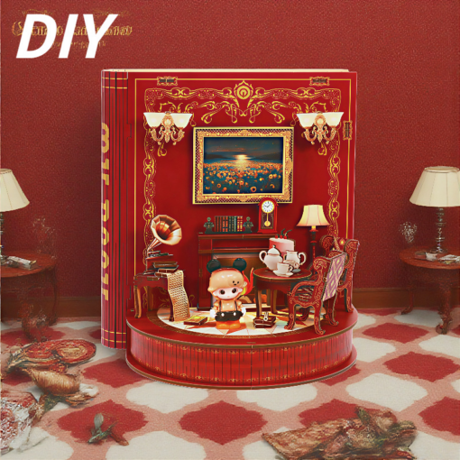 Elosung Book Nook Kit with LED Theatre Scene – image 2