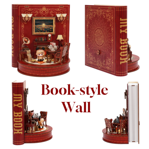 Elosung Book Nook Kit with LED Theatre Scene – image 3