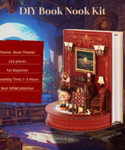 Elosung Book Nook Kit with LED Theatre Scene - Image 4