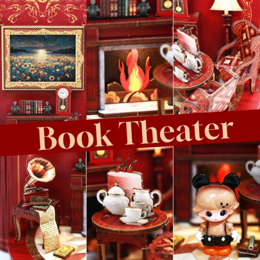 Elosung Book Nook Kit with LED Theatre Scene – image 5