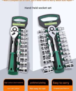 Elosung 12-Piece Socket Set with 24-Tooth Ratchet - Image 3