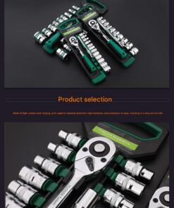 Elosung 12-Piece Socket Set with 24-Tooth Ratchet - Image 4
