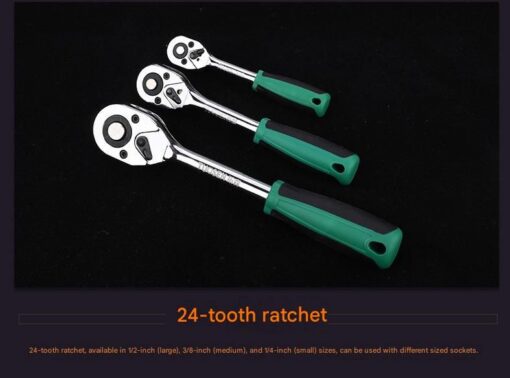 Elosung 12-Piece Socket Set with 24-Tooth Ratchet – image 5