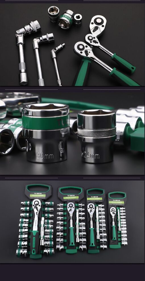 Elosung 12-Piece Socket Set with 24-Tooth Ratchet – image 7