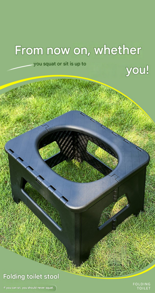 Elosung Portable Folding Toilet Stool, 100kg – image 2