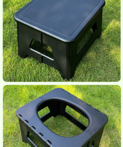 Elosung Portable Folding Toilet Stool, 100kg Capacity - Image 4