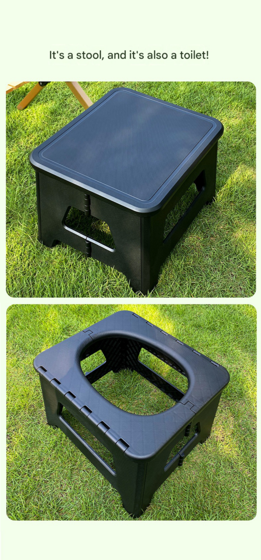 Elosung Portable Folding Toilet Stool, 100kg Capacity – image 4