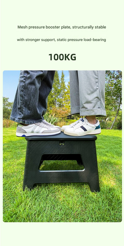 Elosung Portable Folding Toilet Stool, 100kg Capacity – image 5