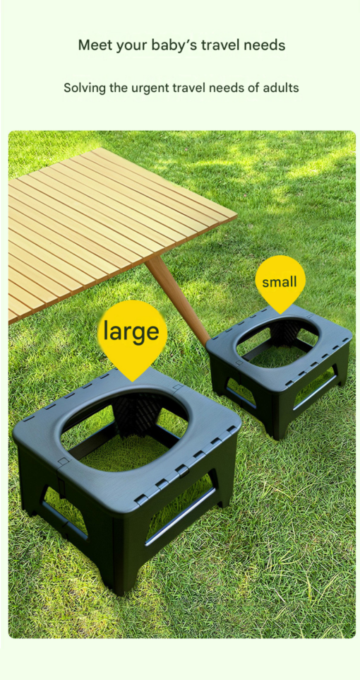 Elosung Portable Folding Toilet Stool, 100kg Capacity – image 7