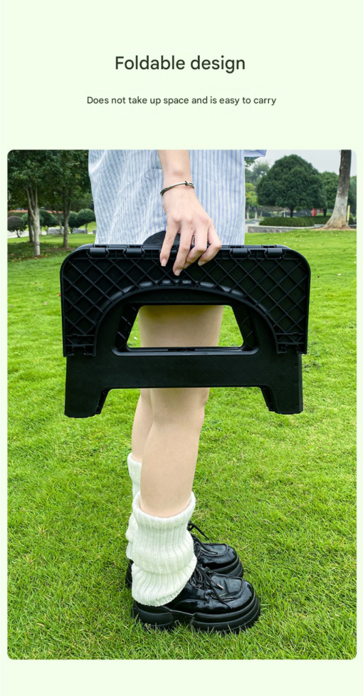 Elosung Portable Folding Toilet Stool, 100kg Capacity – image 9