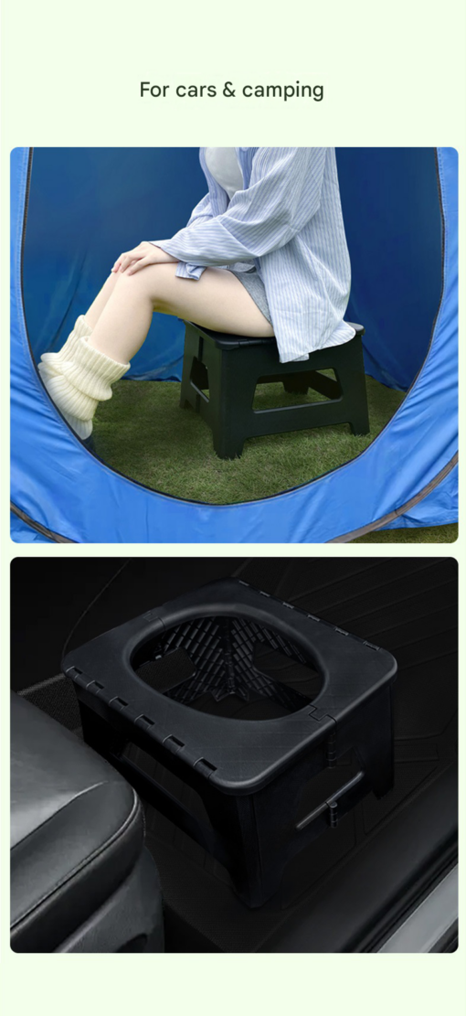 Elosung Portable Folding Toilet Stool, 100kg Capacity – image 10