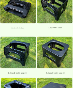 Elosung Portable Folding Toilet Stool, 100kg Capacity - Image 11