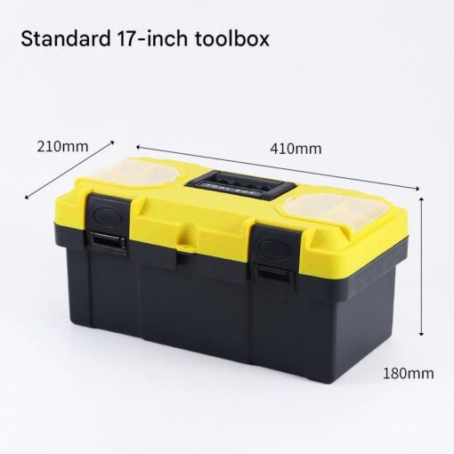 V888-ELOSUNG50970-00.jpg Elosung 17 Inch Lockable Double Layer Toolbox – image 1