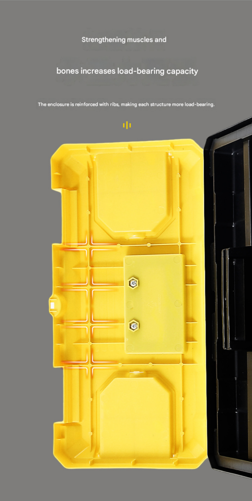 Elosung 17 Inch Lockable Double Layer Toolbox – image 6