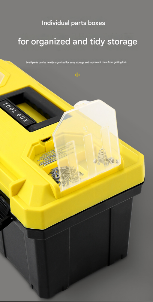 Elosung 17 Inch Lockable Double Layer Toolbox – image 8
