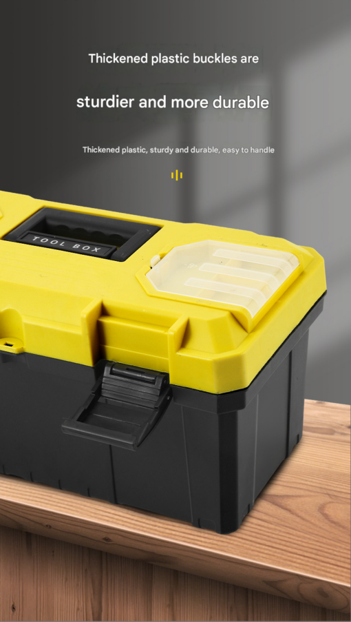 Elosung 17 Inch Lockable Double Layer Toolbox – image 9