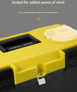 Elosung 17 Inch Lockable Double Layer Toolbox - Image 10