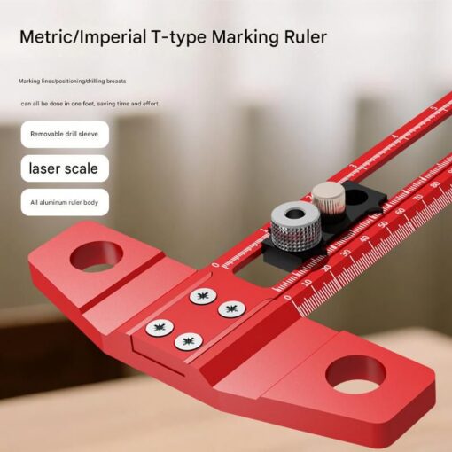 Elosung T-Square Ruler with Drill Bushings – image 2