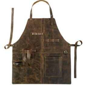Elosung PU Leather Apron with Tool Pockets – image 1