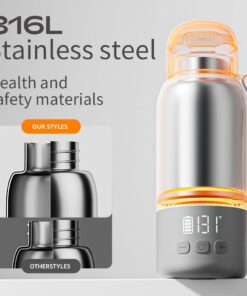Elosung Portable Electric Water Cup 450ml 316 Steel - Image 5