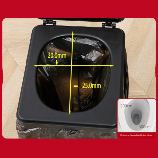 Elosung Folding Portable Toilet Stool with Lid – image 3