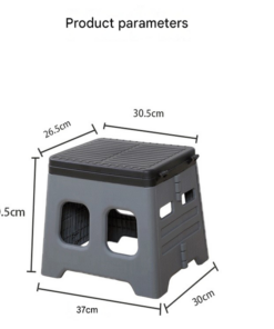 Elosung Folding Portable Toilet Stool with Lid - Image 6