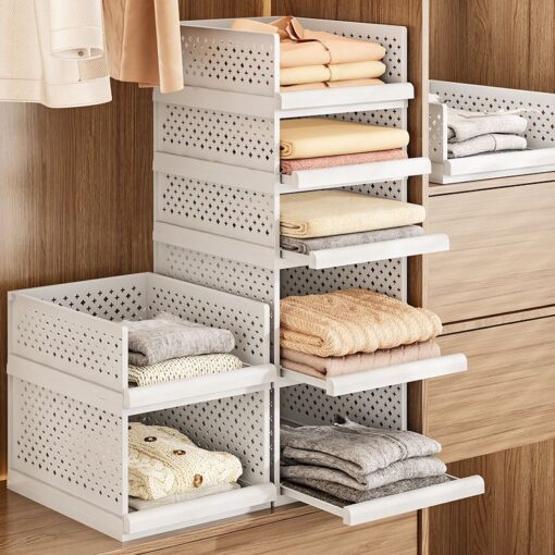 Elosung Wardrobe Organiser Set with High and Low Drawers – image 2