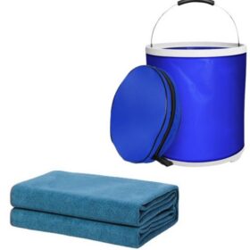 Elosung Car Cleaning Set with 20L Foldable Bucket – image 1
