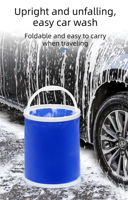 Elosung Car Cleaning Set with 20L Foldable Bucket – image 3