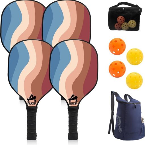 V888-ELOSUNG52096-00.jpg Elosung 9-Ply Wooden Pickleball Paddle Set – image 1