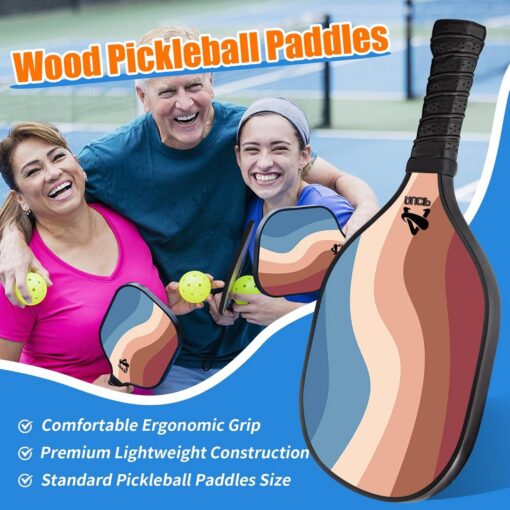 Elosung 9-Ply Wooden Pickleball Paddle Set – image 5