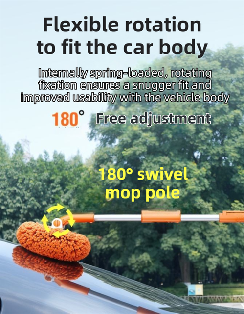 Elosung Car Wash Mop with 180° Rotating Head – image 5