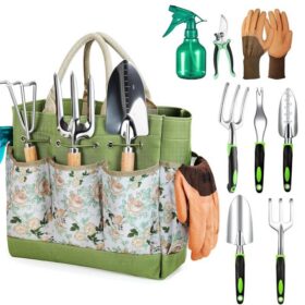 Elosung 9 Piece Aluminium Garden Set with Tote – image 1