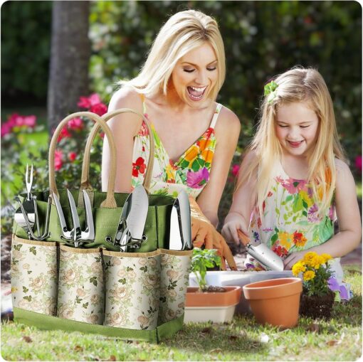 Elosung 9-Piece Stainless Steel Garden Tool Set – image 2