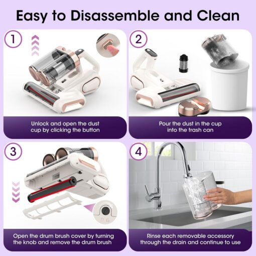 Elosung Cordless UV Mattress Vacuum 8kPa – image 8
