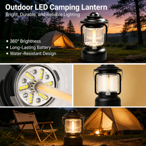 Elosung Camping Lantern with 7 Lighting Modes – image 3