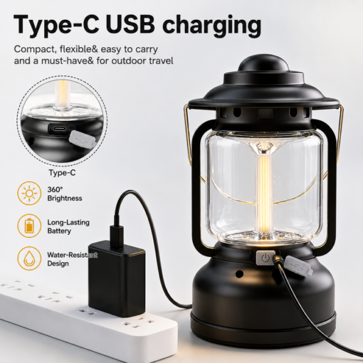 Elosung Camping Lantern with 7 Lighting Modes – image 5
