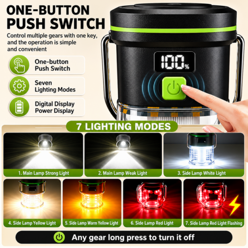 Elosung LY27 Camping Lantern with 100m Spotlight – image 3
