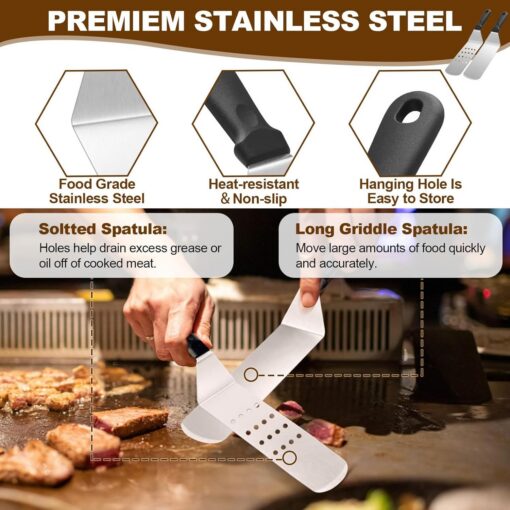 Elosung BBQ Griddle Tool Kit with Carry Bag – image 3