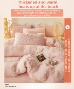 Elosung 4 Piece Faux Mink Bedding Set - Image 3