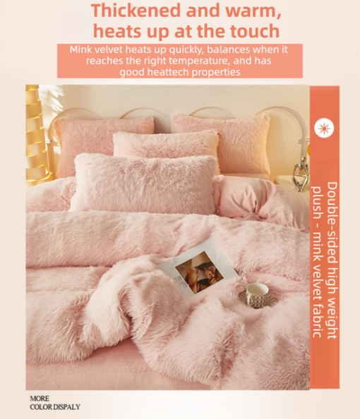 Elosung 4 Piece Faux Mink Bedding Set – image 3