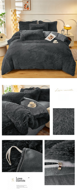 Elosung 4 Piece Faux Mink Bedding Set – image 5