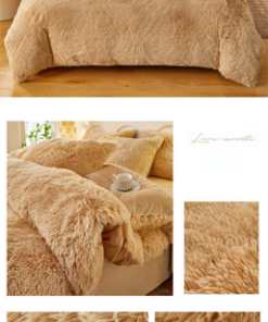 Elosung Plush Faux Mink 4 Piece Bedding Set - Image 5