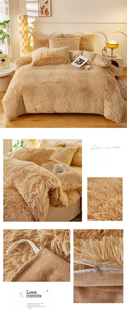 Elosung Plush Faux Mink 4 Piece Bedding Set – image 5